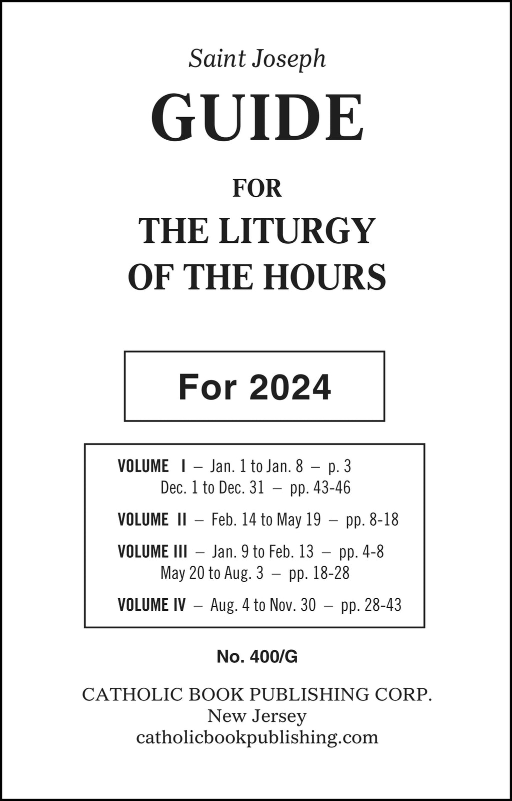 ANNUAL GUIDE LITURGY OF HOURS