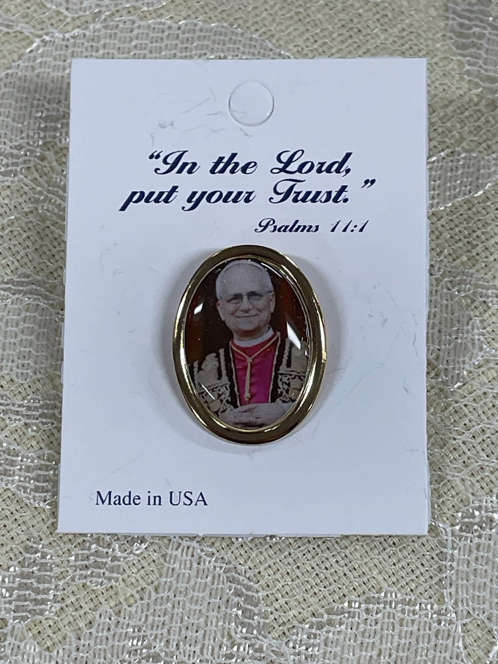 POPE LEO XIV PHOTO LAPEL PIN