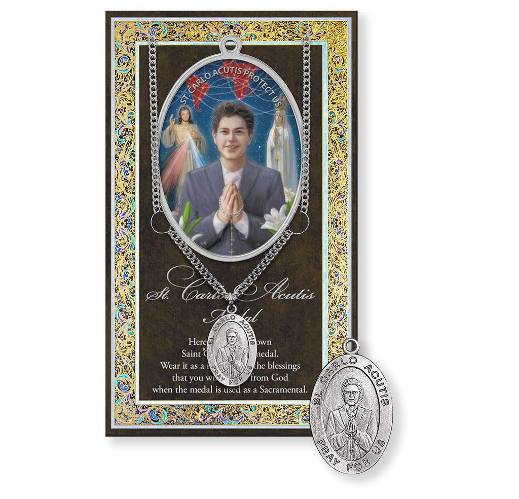 ST CARLO CARD WITH MEDAL 24"
