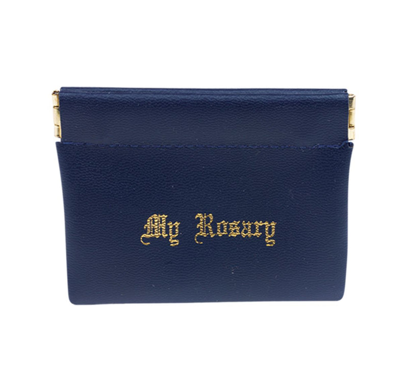 NAVY BLUE SNAP MY ROSARY POUCH