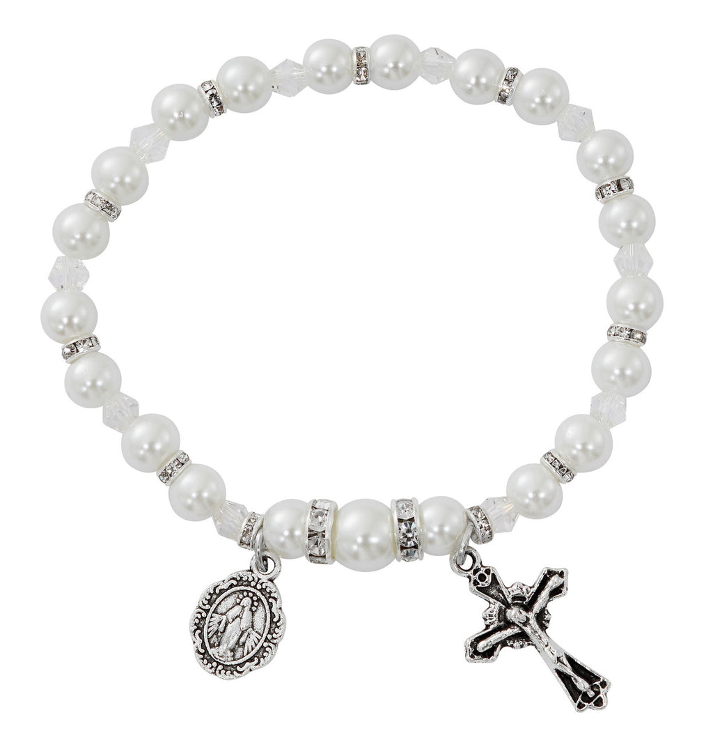 APRIL CRYSTAL PEARL BRACELET