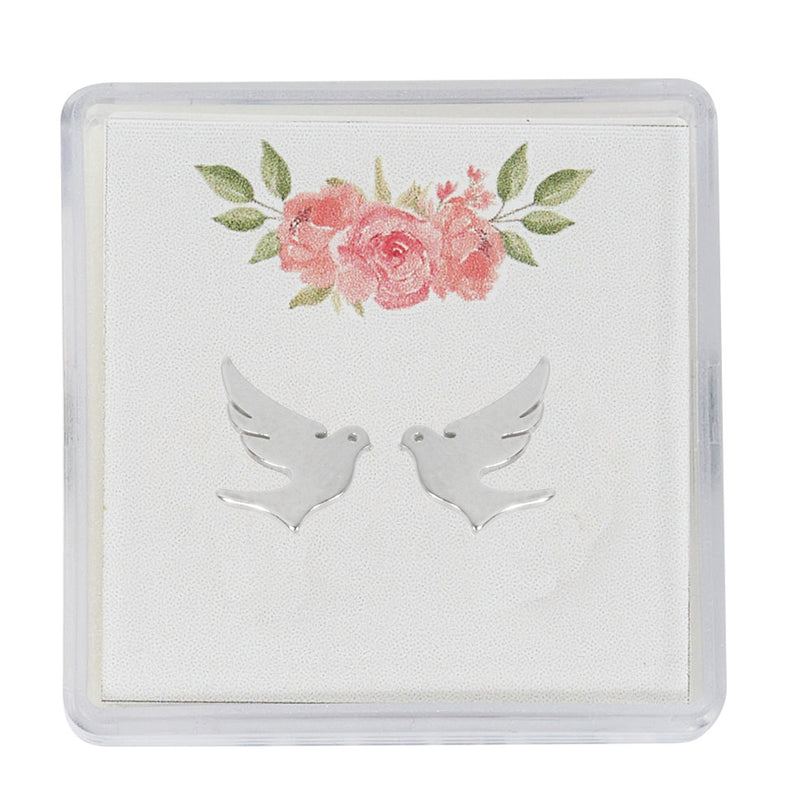 DOVE SILVER STUD EARRINGS