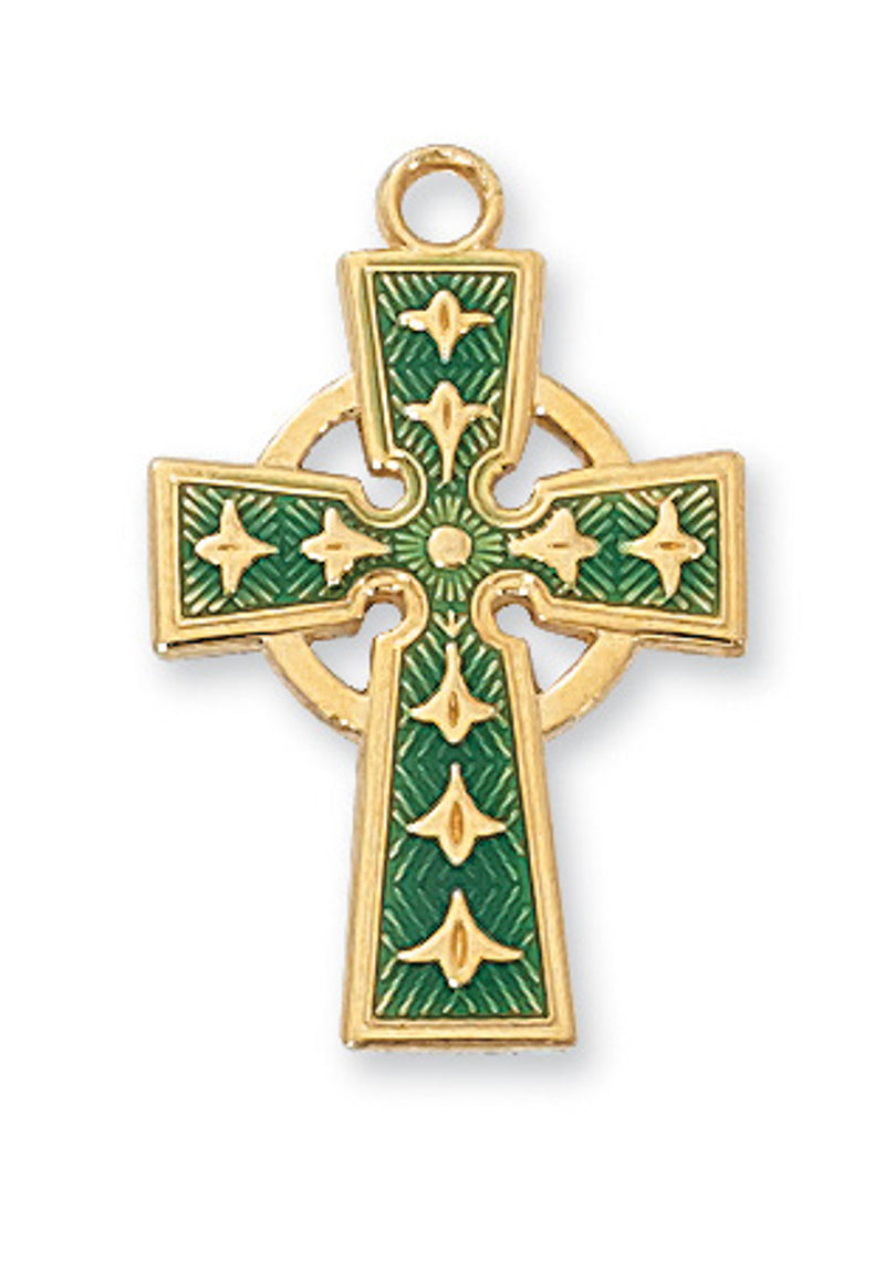 GS CELTIC CROSS GRN EPOXY 18"