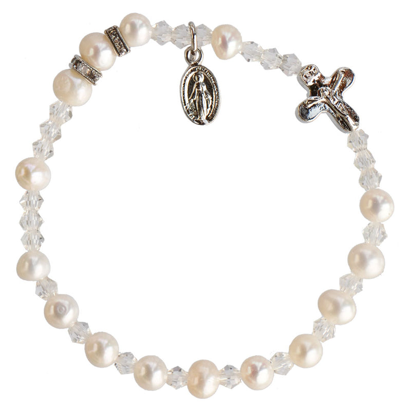 6MM GENUINE PEARL ROS BRACELET
