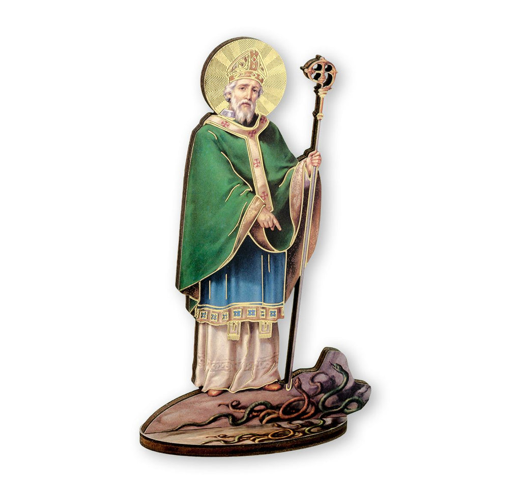 6" ST PATRICK GLD FOIL STATUE