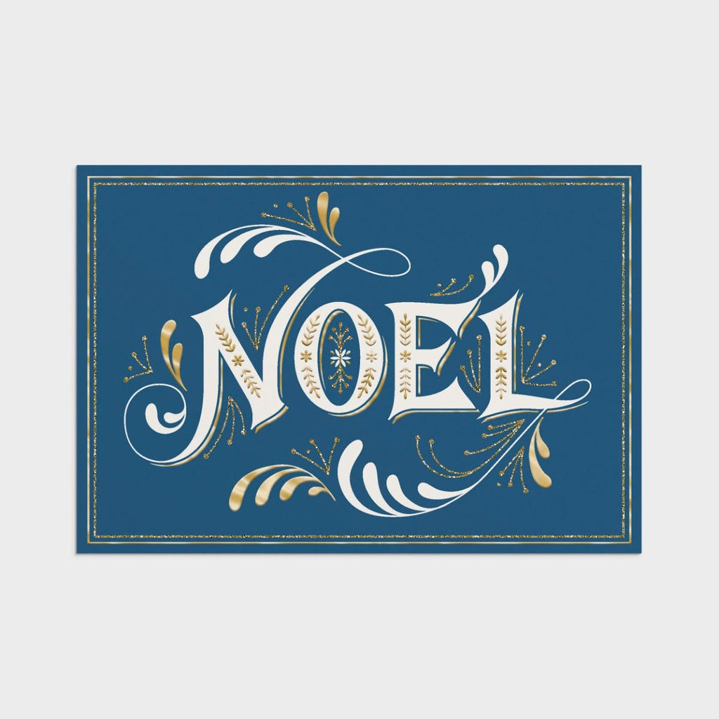 18CT BLUE NOEL BOXED CARDS