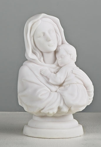 MADONNA BUST ALABASTER 8"