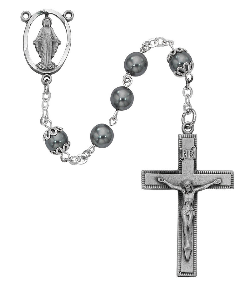 7MM IMMITATION HEMATITE ROSARY