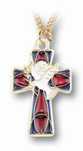 HOLY SPIRIT RED/BL ENAM ON CHA