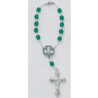 7MM IRISH AUTO ROSARY/CARDED