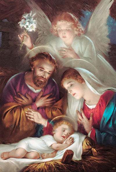 15CT GOLD FOIL HOLY FAMILY BOX