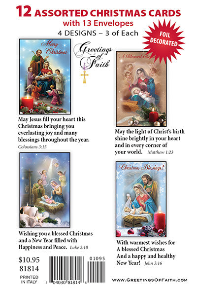 12CT ASSORTED CHRISTMAS BOXED