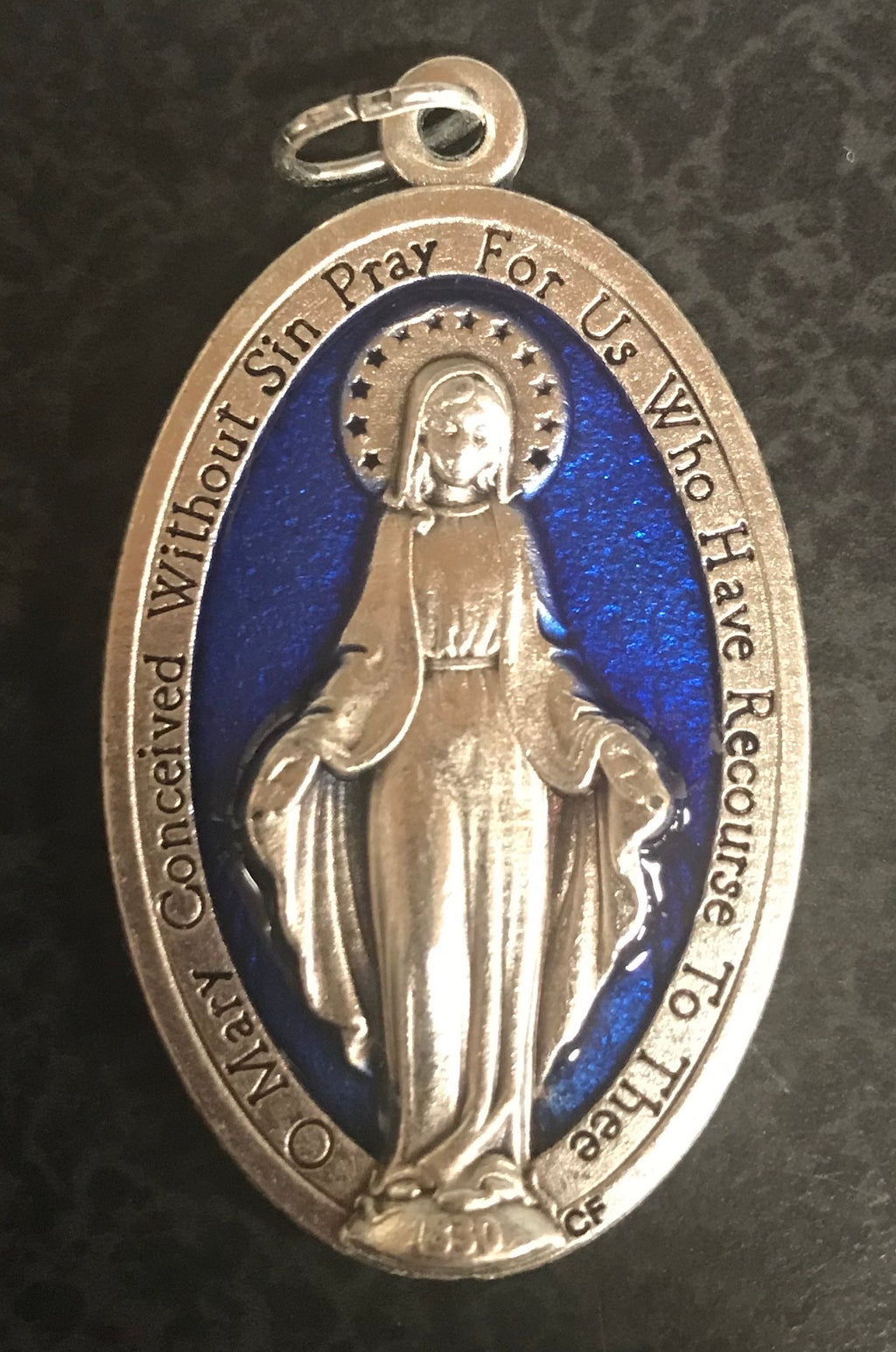 MIRACULOUS MEDAL LARGE BLUE