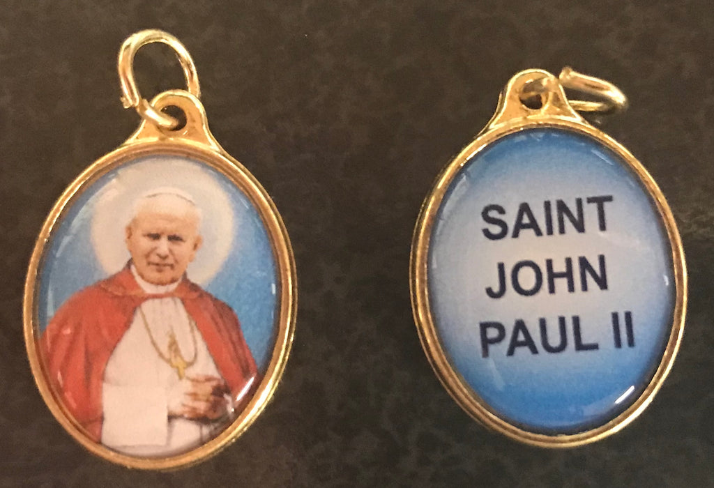 GOLD OVAL MEDAL ST JOHN PAUL