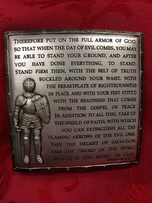 ARMOR OF GOD DESK PLAQUE