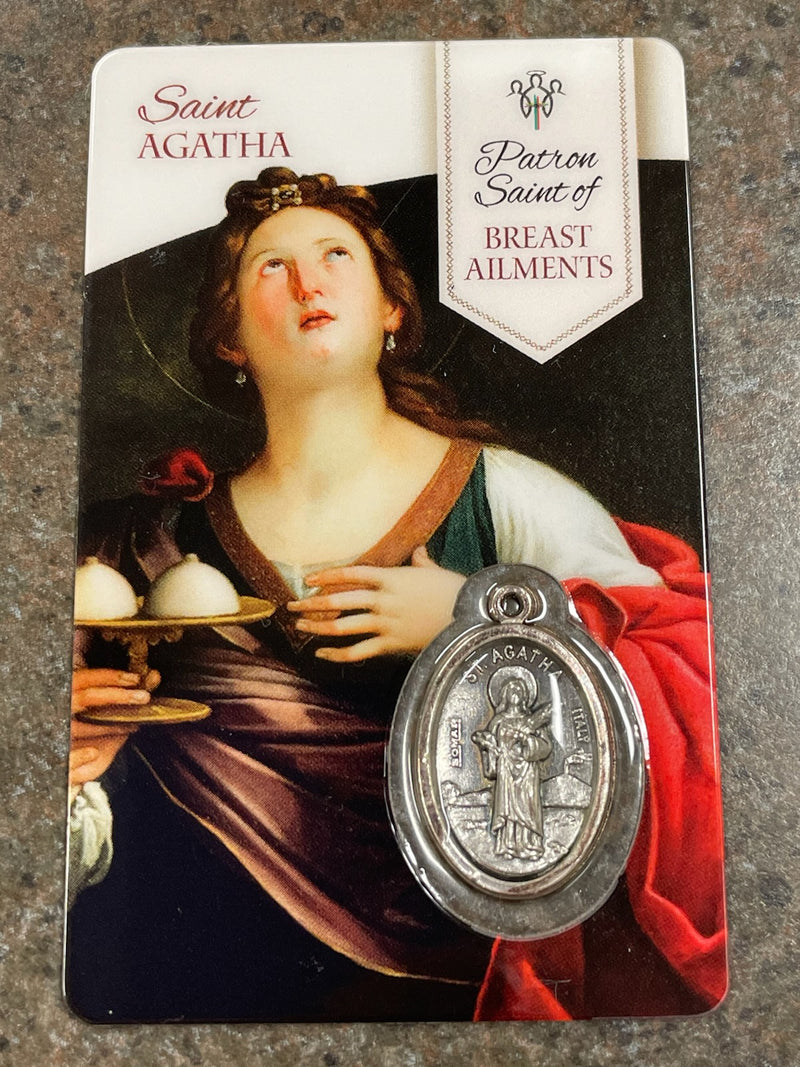 ST AGATHA HEALING/BREAST CARD
