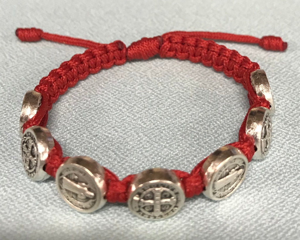Red St. Benedict Medal Bracelet.