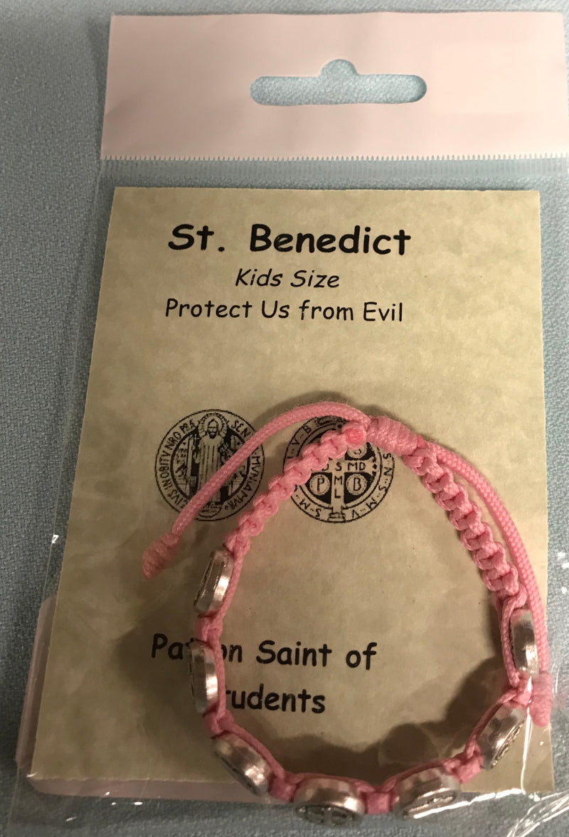 Pink St. Benedict Medal Bracelet.