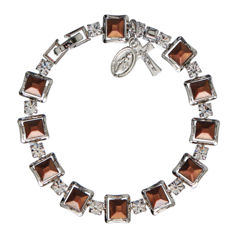 8MM BROWN FORMICA ROSARY BRACE