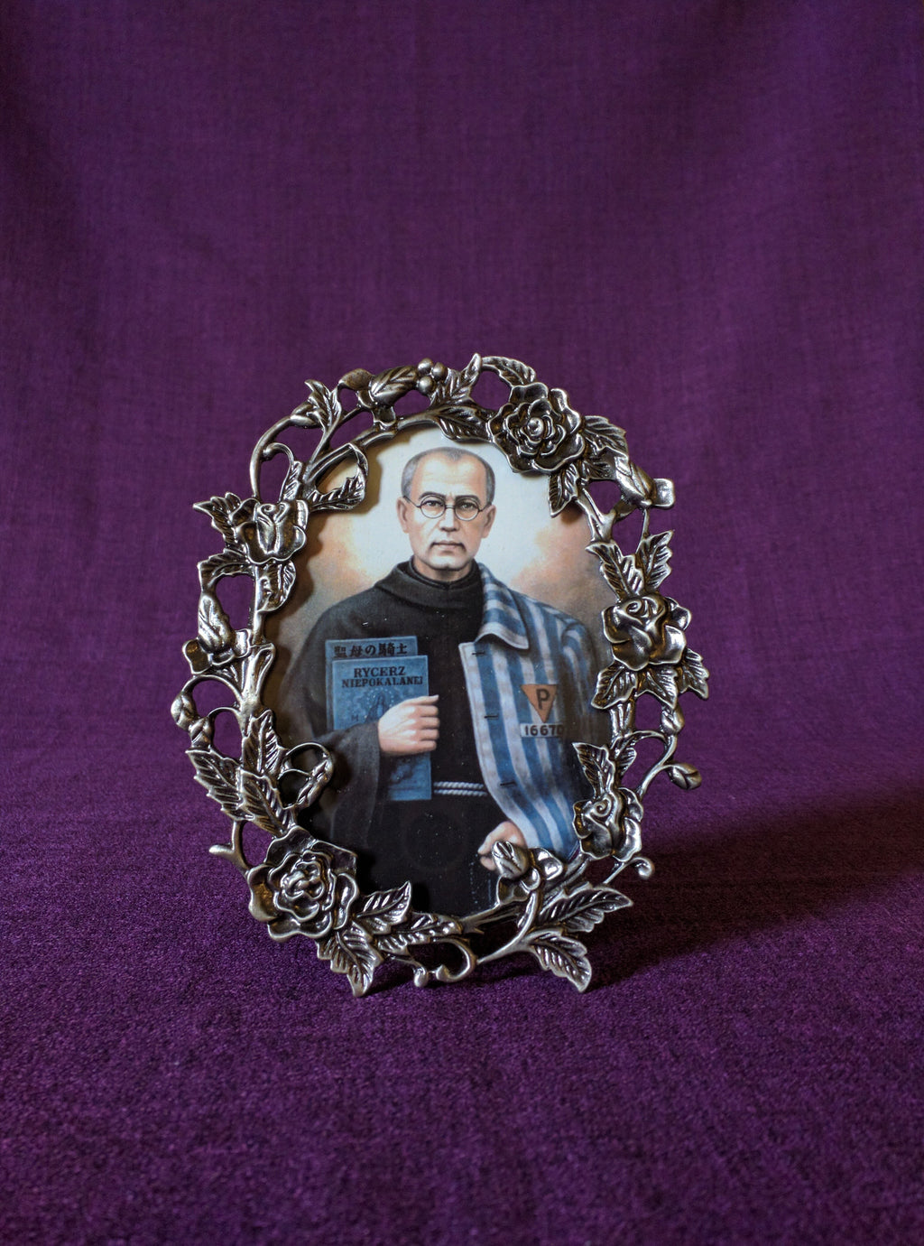 ST MAX KOLBE/3X5"ROSE PEWTER G