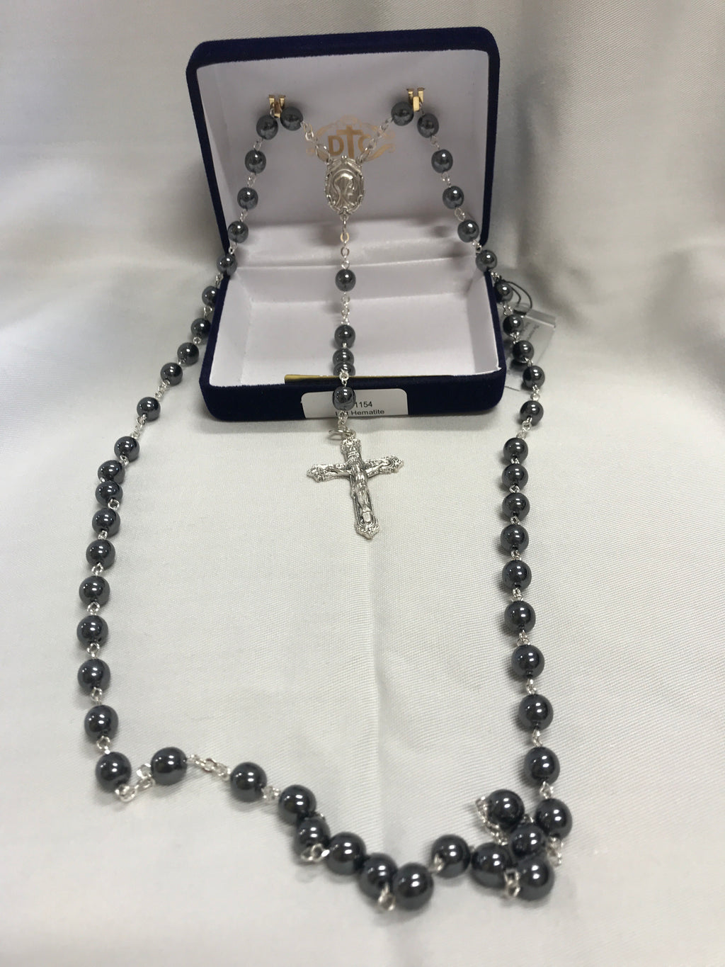 HEMATITE ROSARY IN BOX
