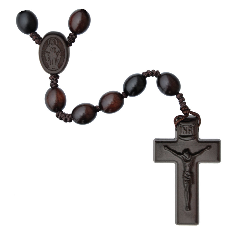 12MM OVAL WOOD JUJUBE ROSARY