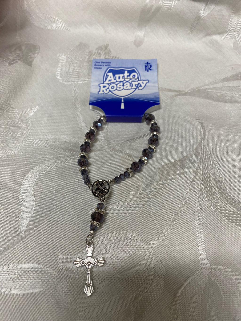 AMETHYST BEAD AUTO ROSARY