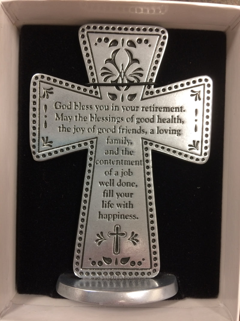 RETIREMENT STANDING CROSS 3"