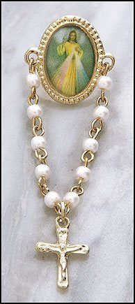 DIVINE MERCY PIN W/ROSARY