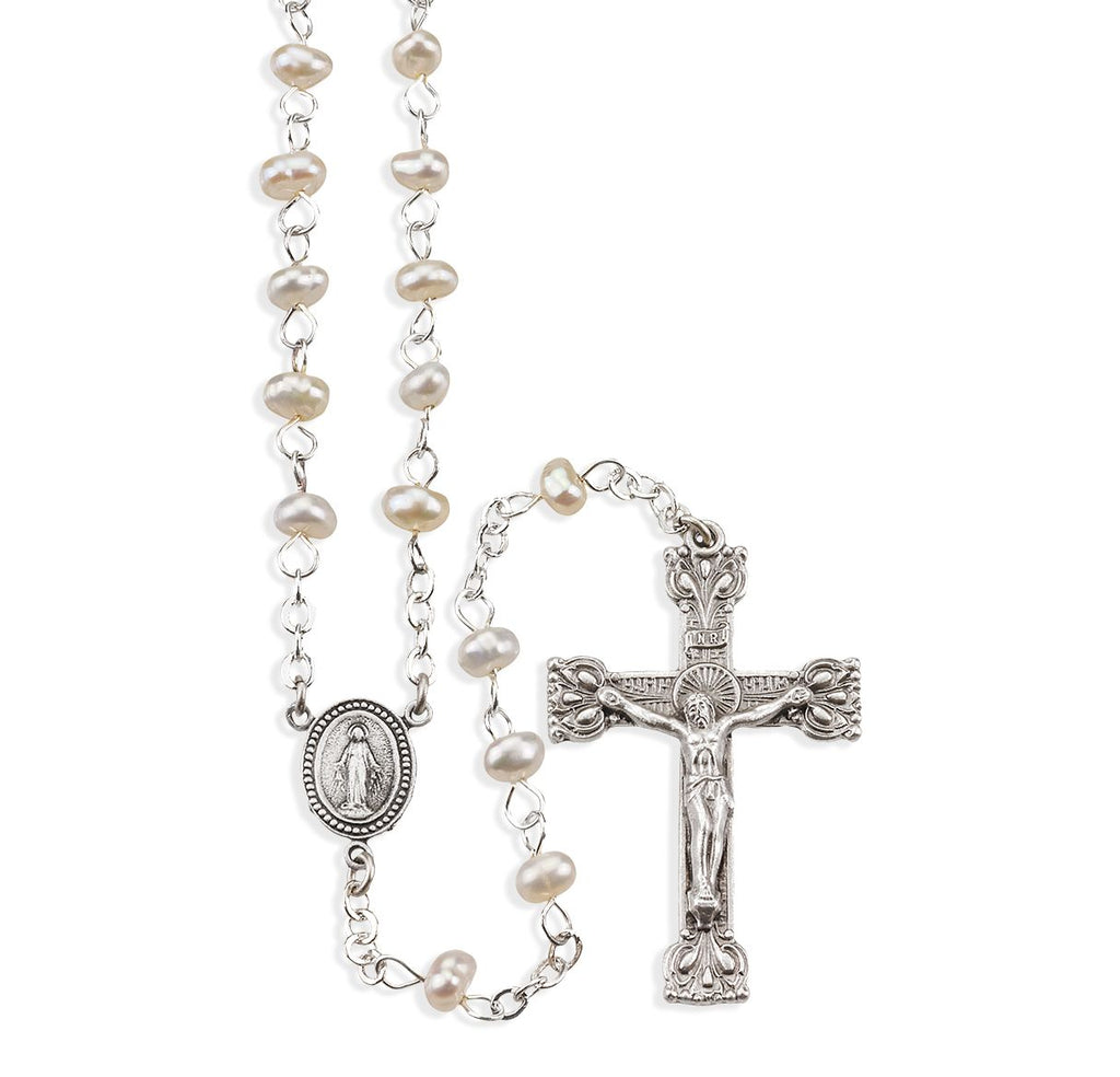 FRESH WATER PEARL ROSARY 4MM