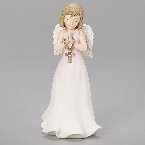 6.5" ANGEL WITH CROSS STATUE