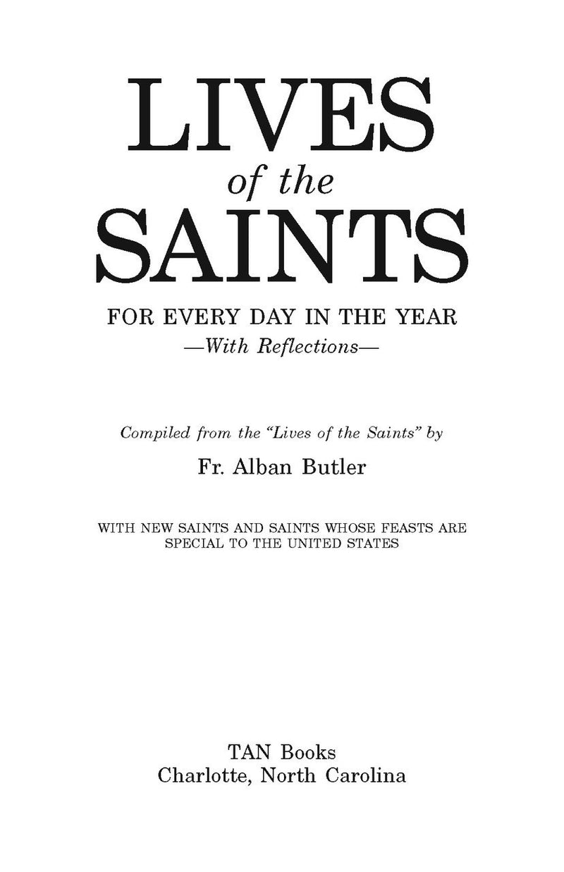 LIVES OF THE SAINTS