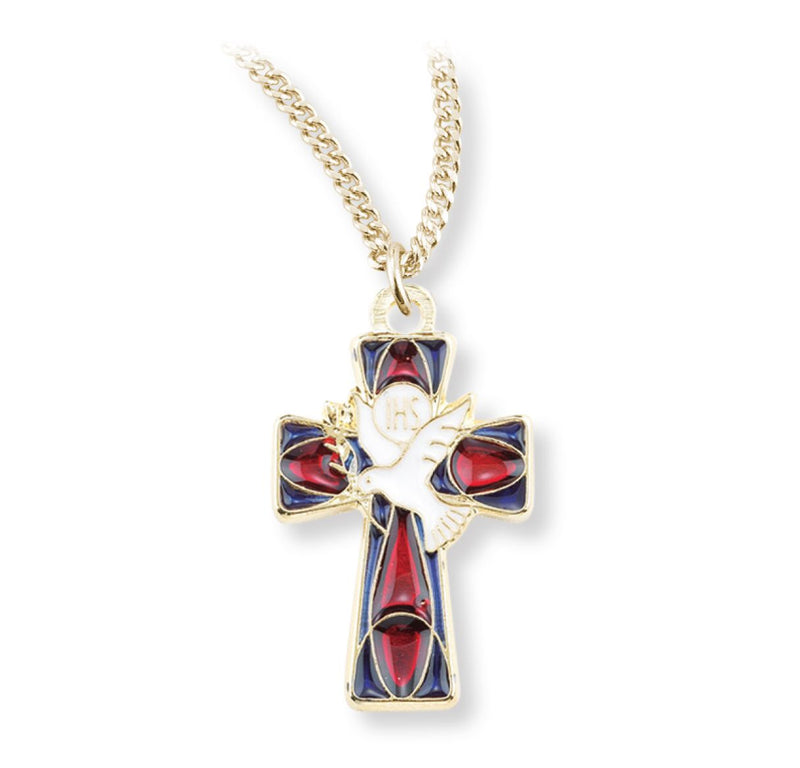 HOLY SPIRIT RED/BL ENAM ON CHA