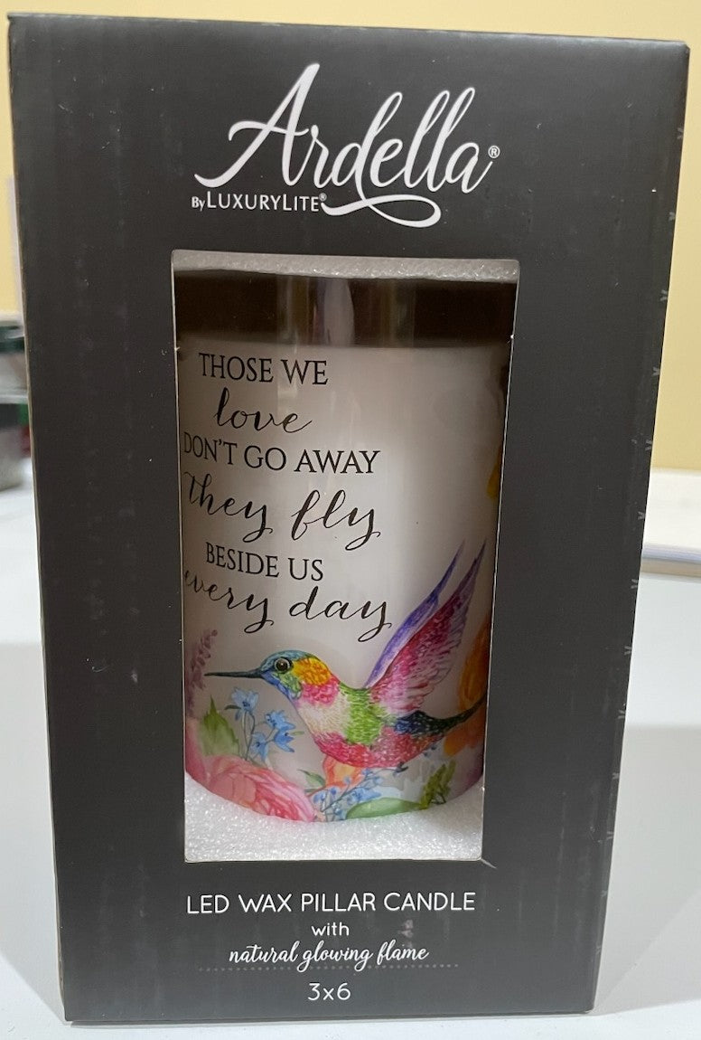 MEMORIAL LED WAX PILLAR CANDLE