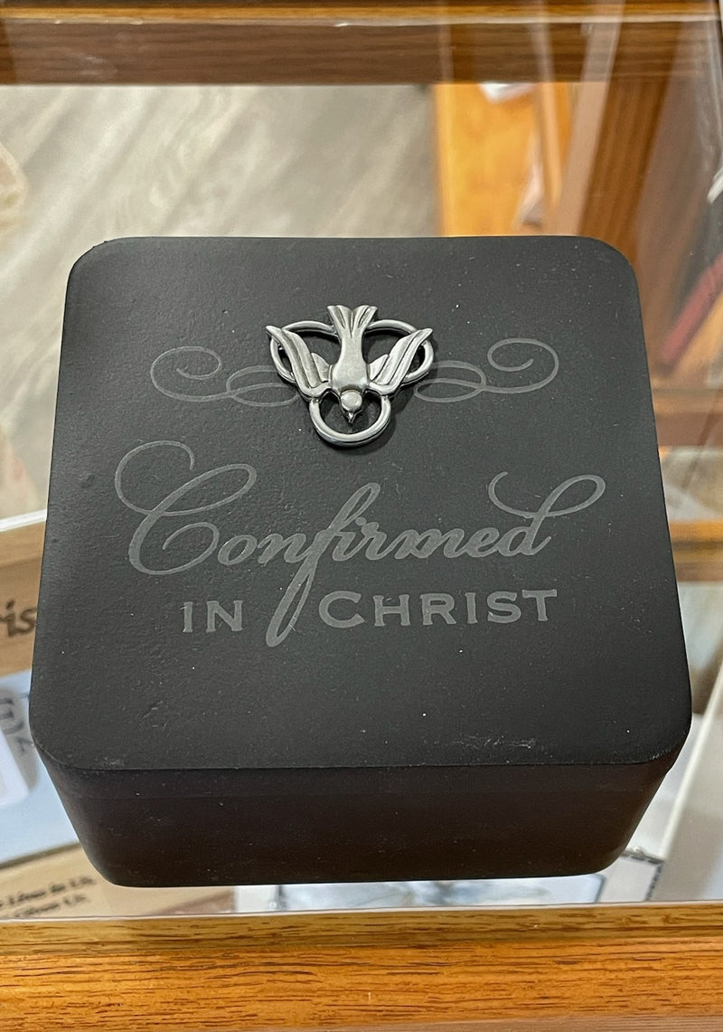 CONFIRMATION BLACK TRINKET BOX