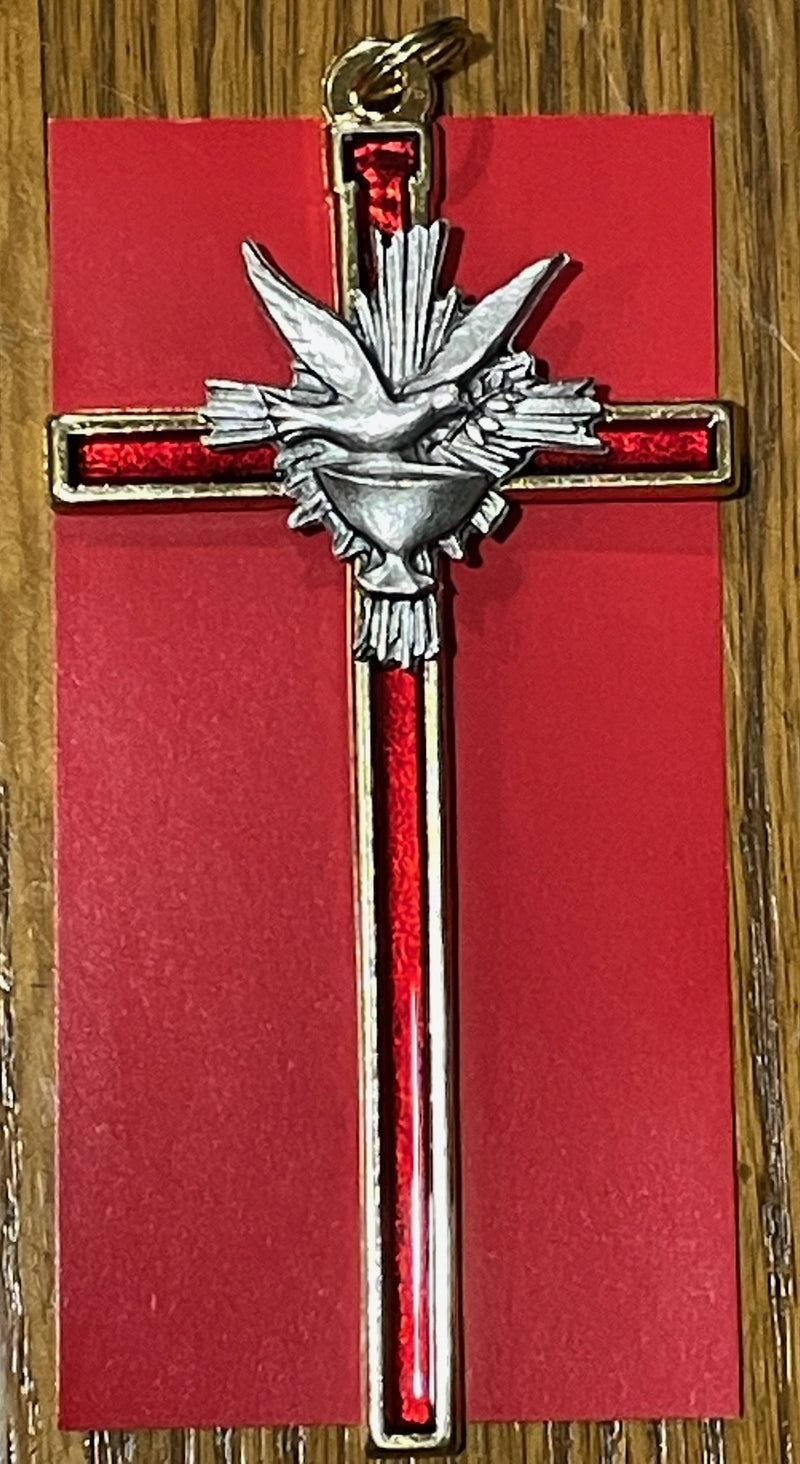 5" HOLY SPIRIT GOLD RED CROSS