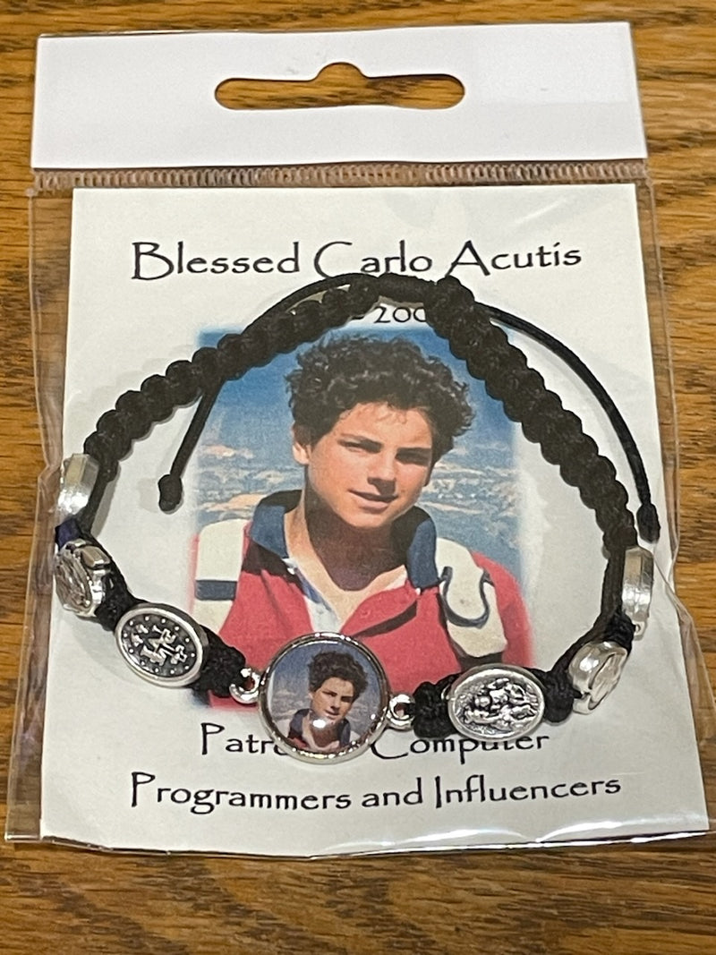 CARLO ACUTIS BLACK CORD BRCLT