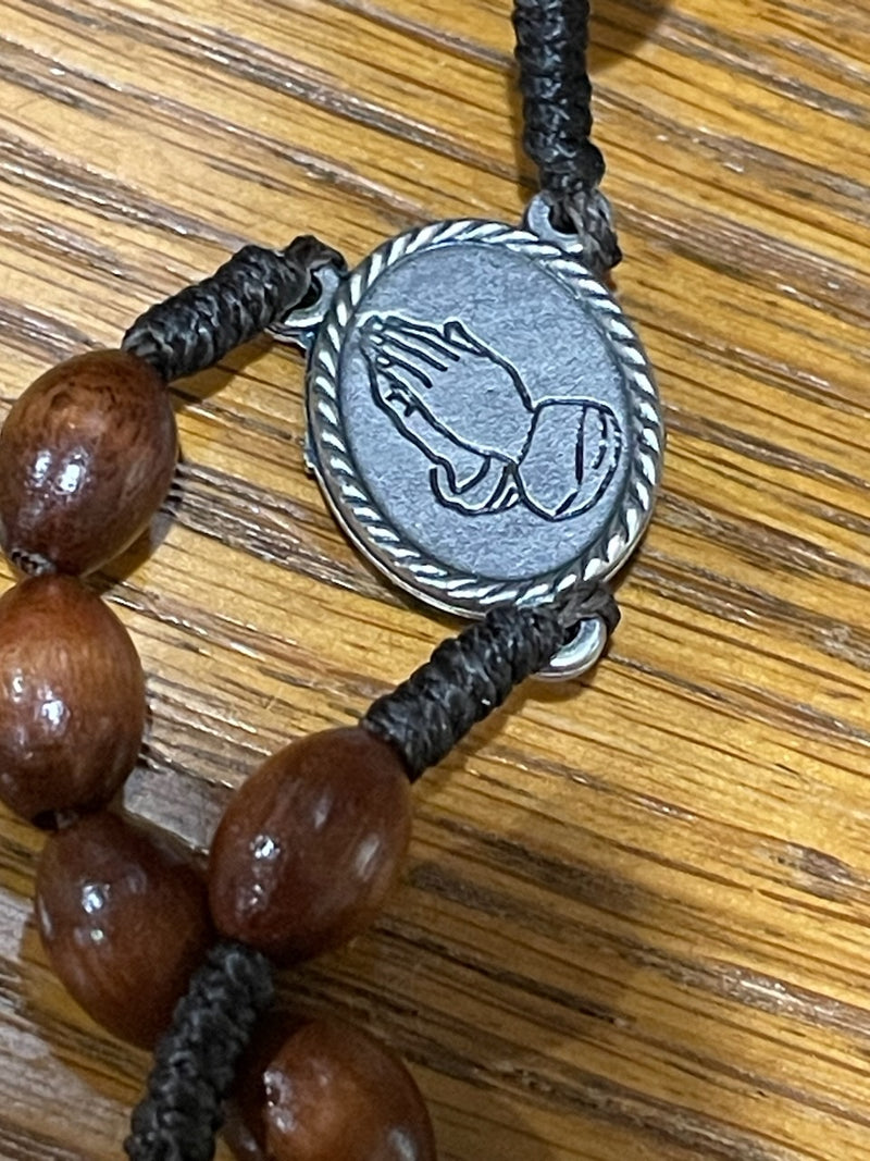 BROWN WOOD CARLO ACUTIS ROSARY