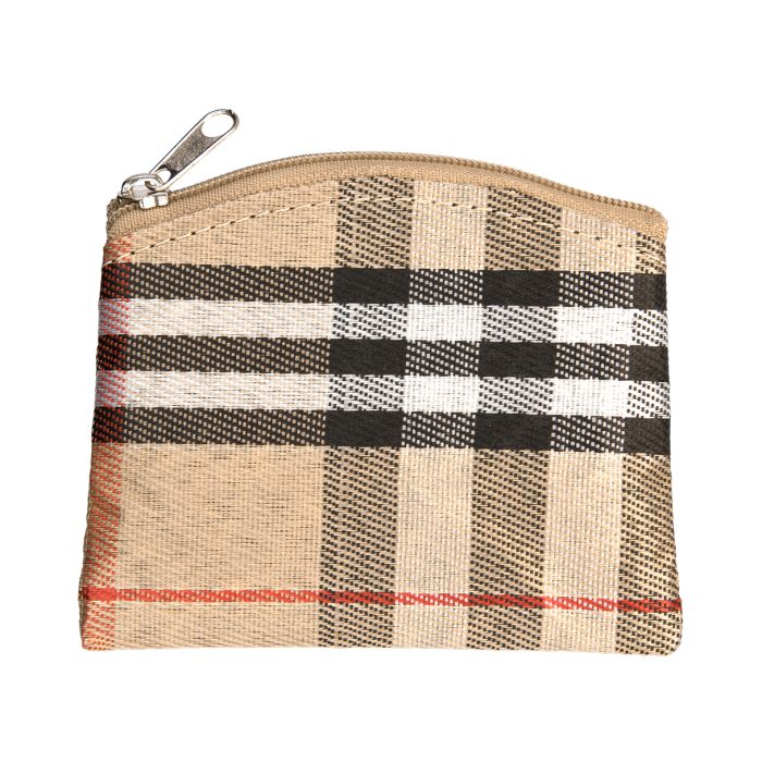 TAN PLAID ROSARY CASE