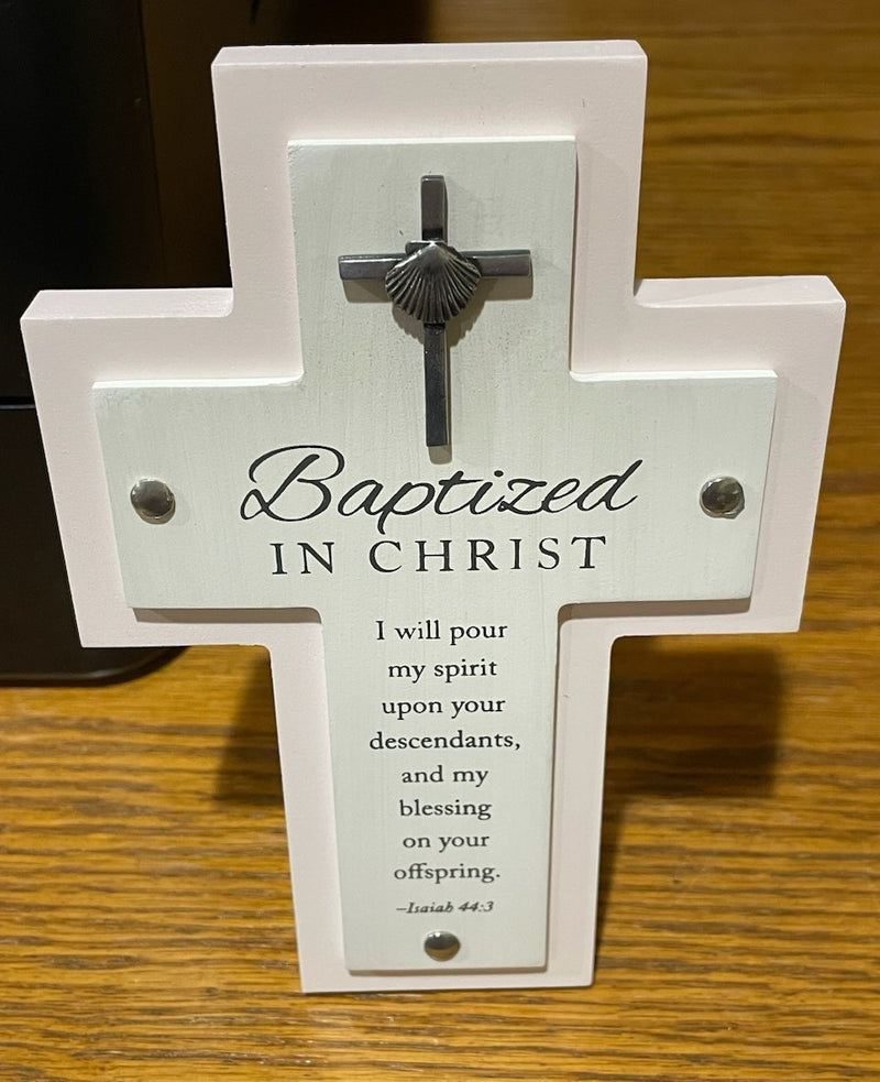 PINK BAPTISED IN CHRIST CROSS