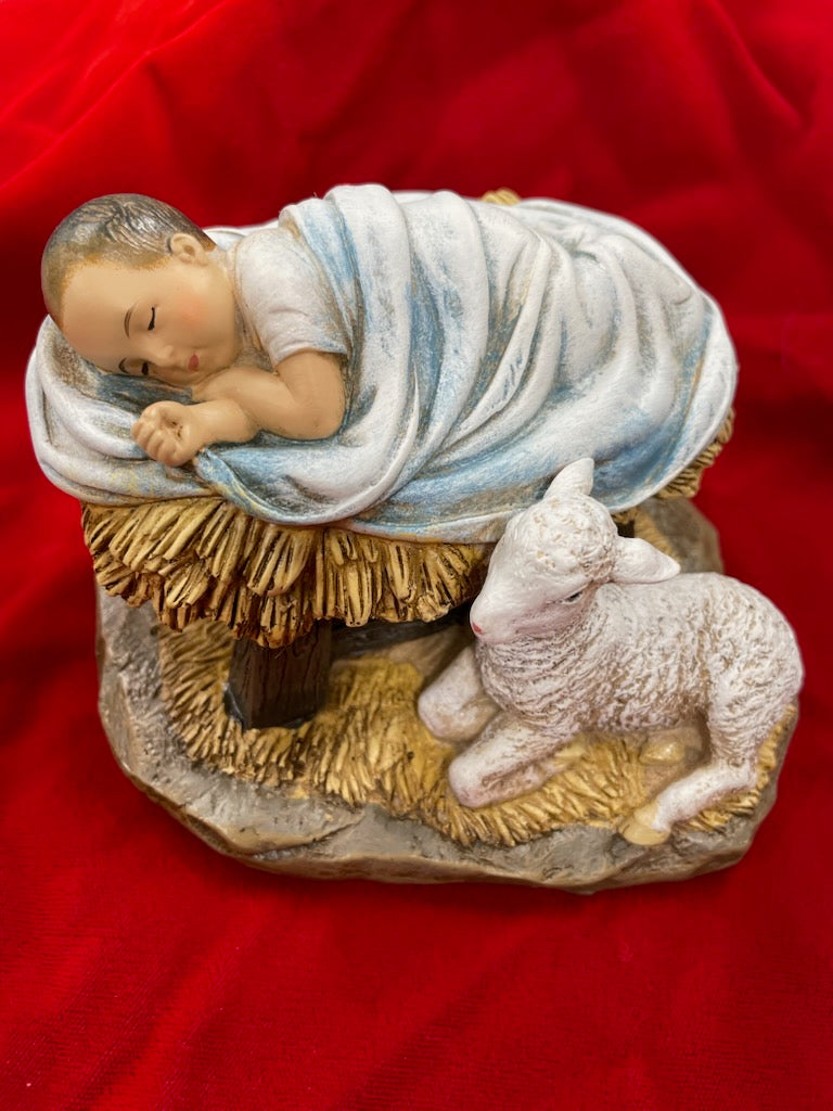 SLEEPING CHILD JESUS WITH LAMB