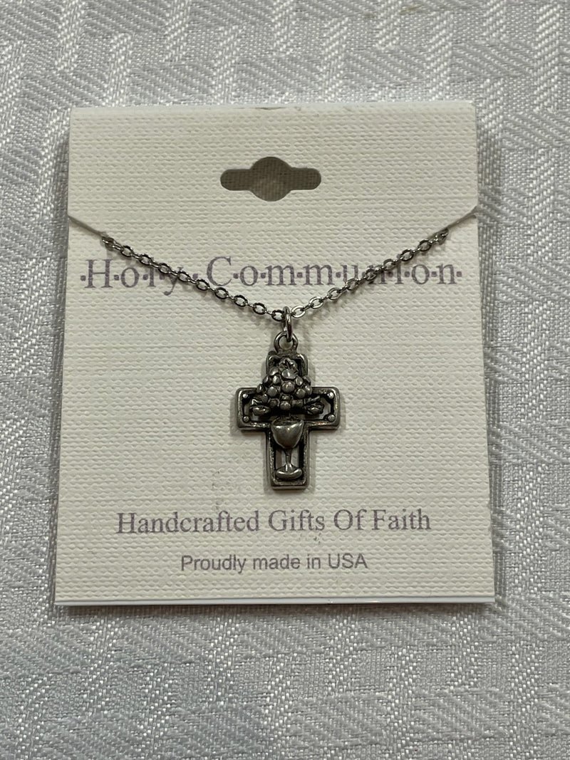 SIL. CROSS/GRAPES CHALICE