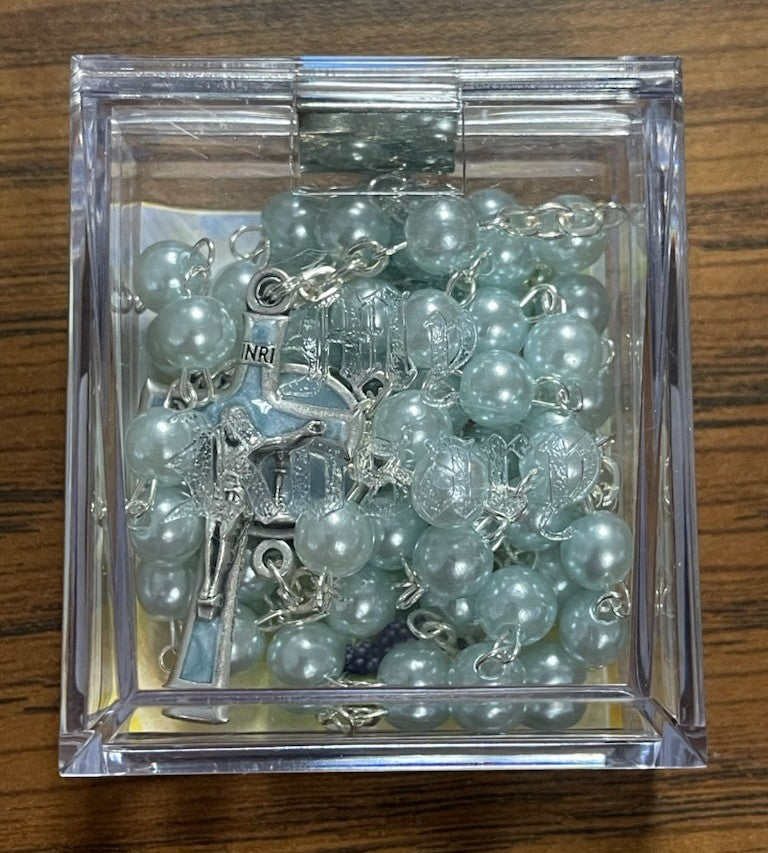 BLUE BEAD COMMUNION ROSARY