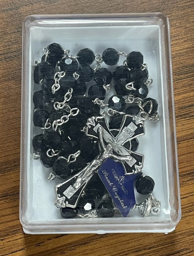 BOYS 1ST COM ROSARY BLACK