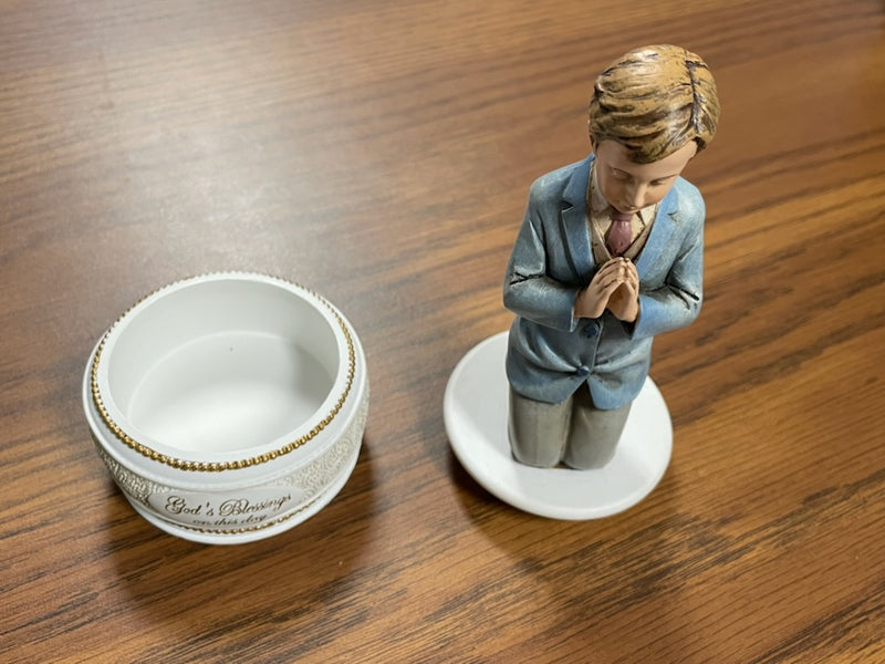 KNEELING BOY COMMUNION FIGURE