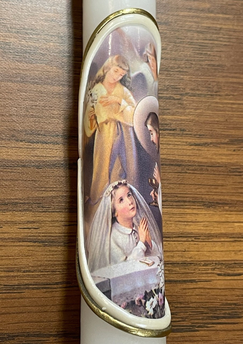 FIRST COMMUNION CANDLE GIRL12"