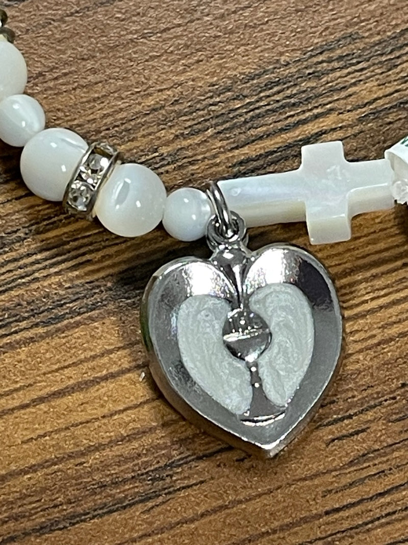 FAUX PEARL COMMUNION BRACELET
