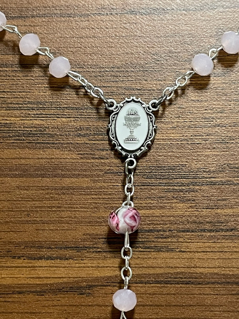 6MM MATTE PINK  W FLOWER RSRY