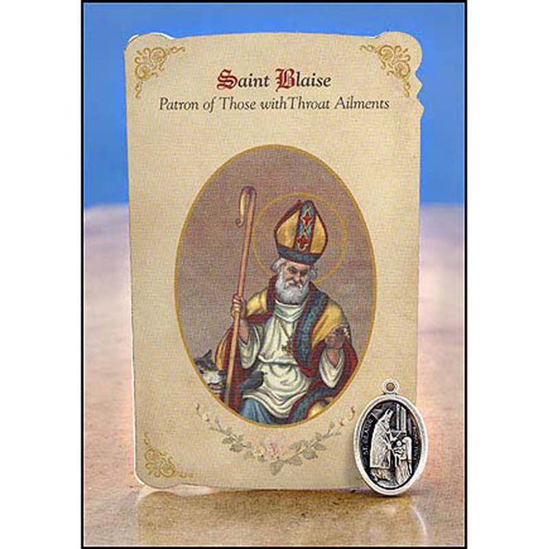 ST BLAISE HEALING MEDAL & CARD