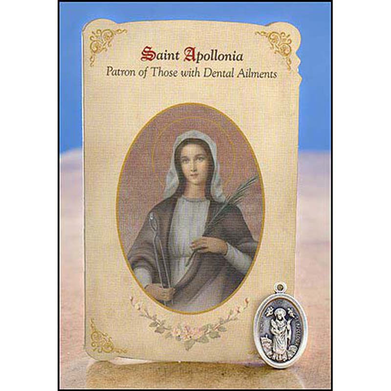 ST APOLLONIA CARD AND MEDAL